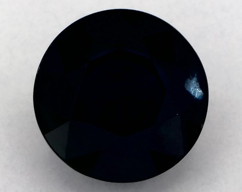 3.54 Carat Round Natural Blue Sapphire
