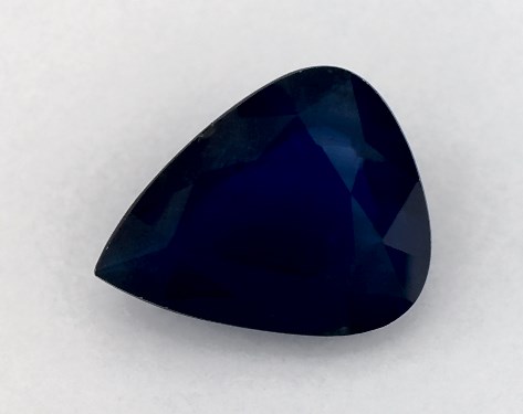 3.17 Carat Pear Natural Blue Sapphire