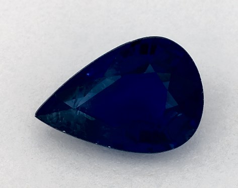 2.06 Carat Pear Natural Blue Sapphire