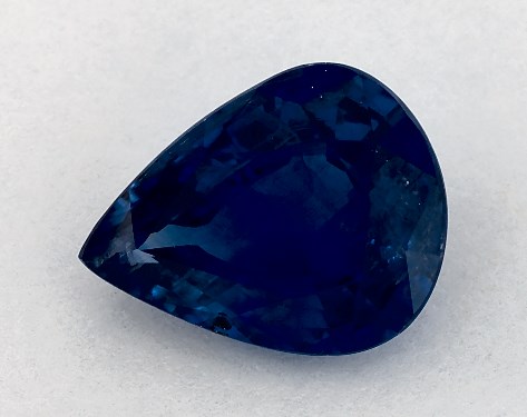 2.37 Carat Pear Natural Blue Sapphire