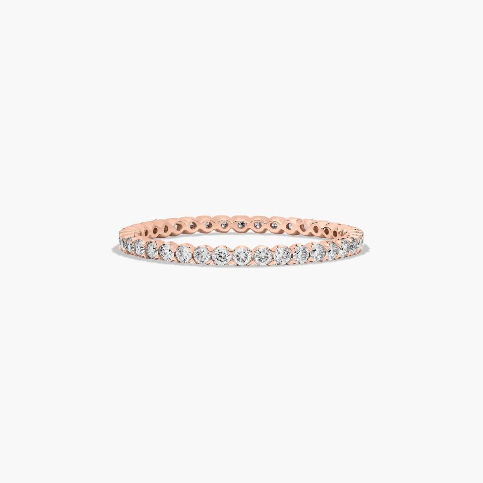 14K Rose Gold Fishtail Lab-Grown Diamond Eternity Ring (0.50 CTW F-G / VS2-SI1)