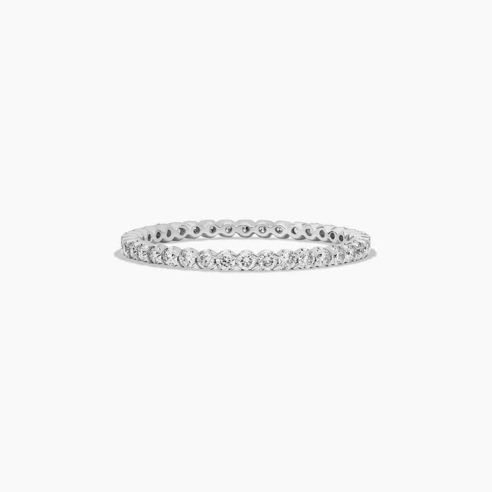 14K White Gold Fishtail Lab-Grown Diamond Eternity Ring (0.50 CTW F-G / VS2-SI1)