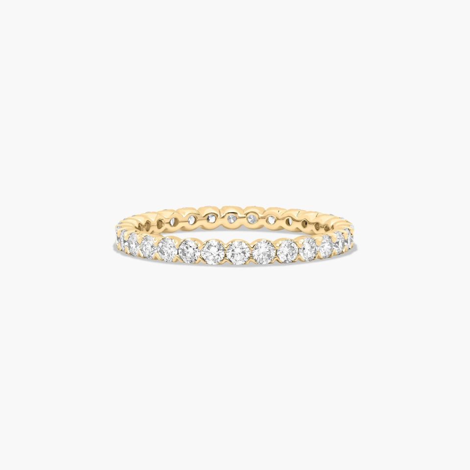 14K Yellow Gold Fishtail Lab-Grown Diamond Eternity Ring (1.00 CTW F-G / VS2-SI1)