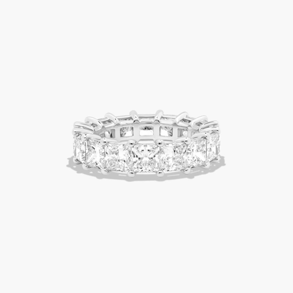 14K White Gold Princess Cut Diamond Eternity Ring (7.00 CTW H-I / SI1-SI2)