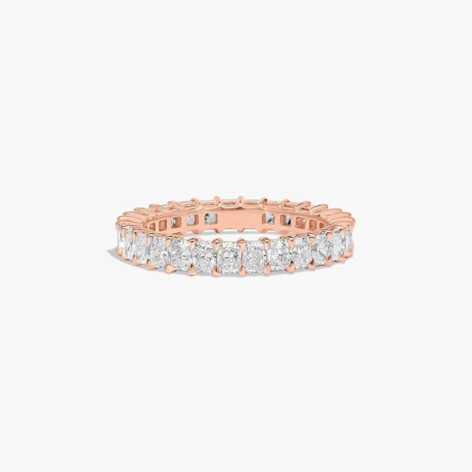 14K Rose Gold Radiant Cut Lab-Grown Diamond Eternity Ring (2.00 CTW F-G / VS2-SI1)