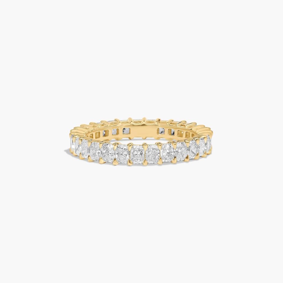 14K Yellow Gold Radiant Cut Lab-Grown Diamond Eternity Ring (2.00 CTW F-G / VS2-SI1)
