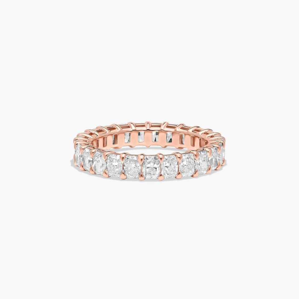 14K Rose Gold Radiant Cut Lab-Grown Diamond Eternity Ring (3.00 CTW F-G / VS2-SI1)