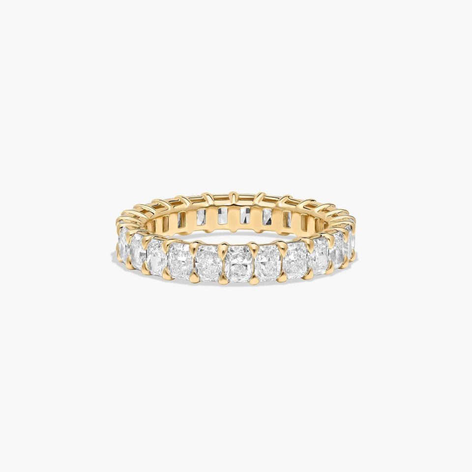 14K Yellow Gold Radiant Cut Lab-Grown Diamond Eternity Ring (3.00 CTW F-G / VS2-SI1)