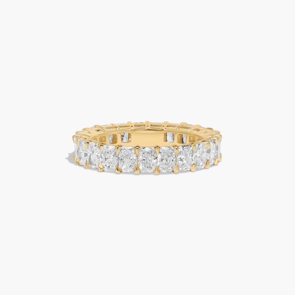 14K Yellow Gold Radiant Cut Lab-Grown Diamond Eternity Ring (4.00 CTW F-G / VS2-SI1)