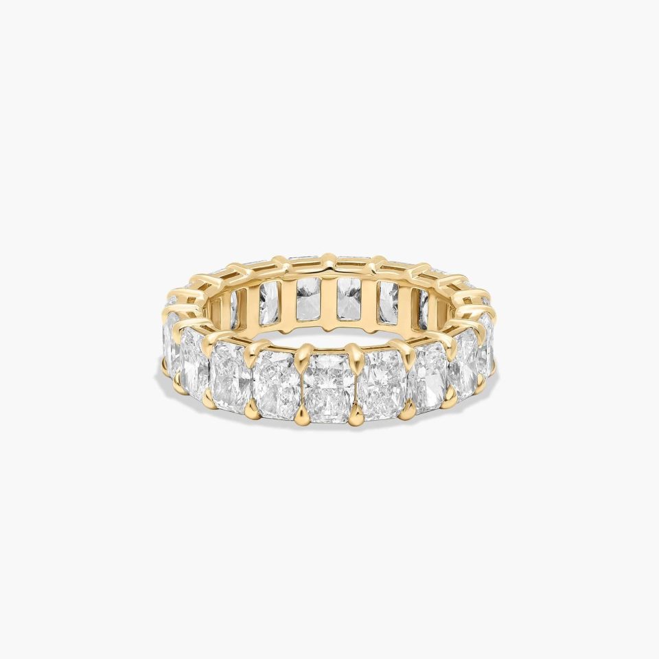 14K Yellow Gold Radiant Cut Diamond Eternity Ring (6.00 CTW H-I / SI1-SI2)