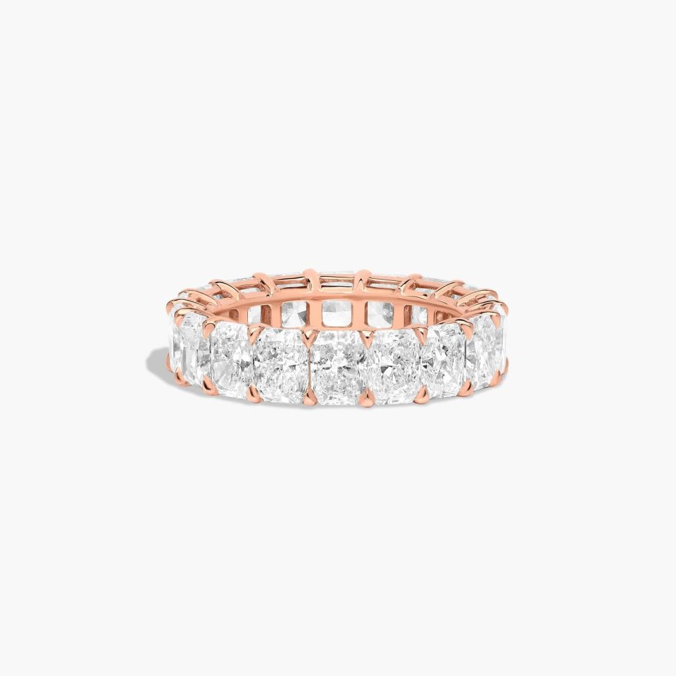 14K Rose Gold Radiant Cut Diamond Eternity Ring (7.00 CTW H-I / SI1-SI2)