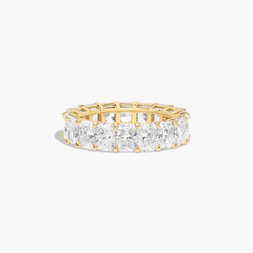 14K Yellow Gold Radiant Cut Diamond Eternity Ring (7.00 CTW H-I / SI1-SI2)