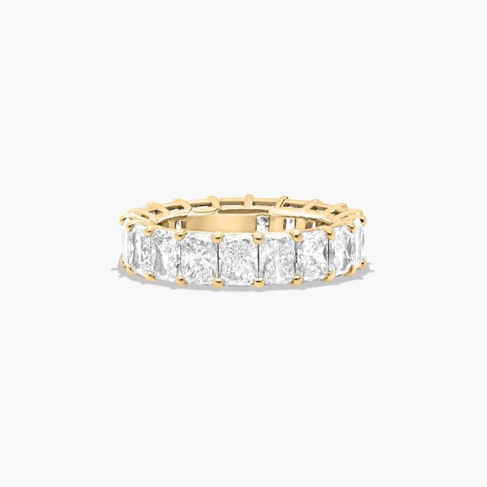 14K Yellow Gold Radiant Cut Diamond Eternity Ring (8.00 CTW H-I / SI1-SI2)
