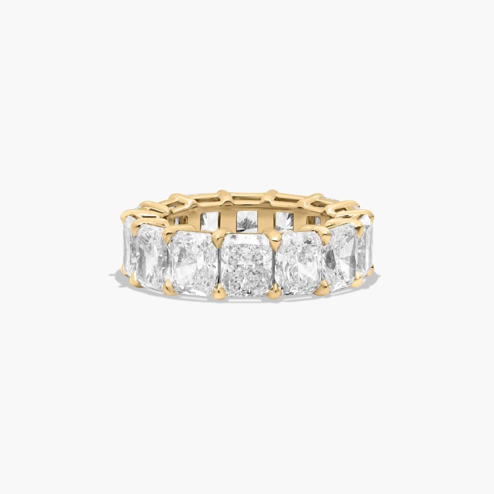 14K Yellow Gold Radiant Cut Diamond Eternity Ring (10.50 CTW H-I / SI1-SI2)