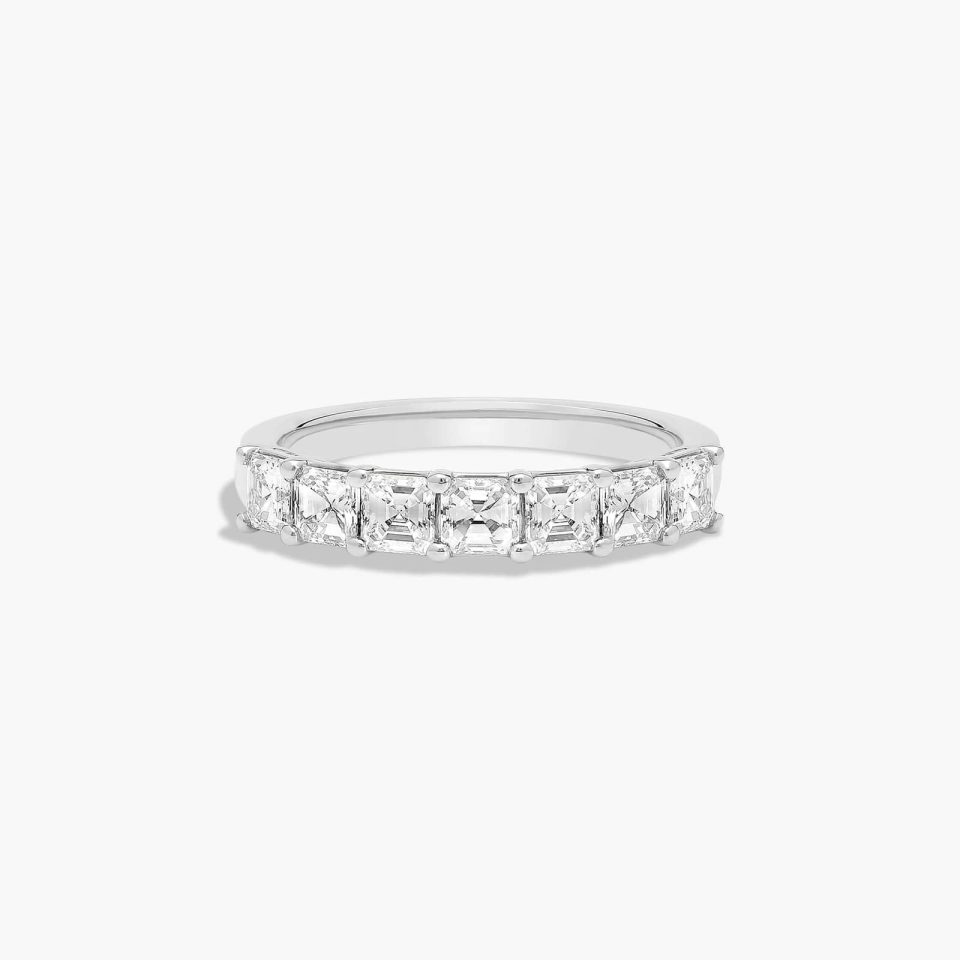Platinum Seven Stone Asscher Cut Diamond Ring (1.00 CTW - H-I / SI1-SI2)
