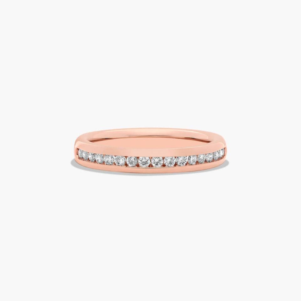 14K Rose Gold Channel Set Lab-Grown Diamond Anniversary Ring (0.25 CTW -F-G / VS2-SI1)