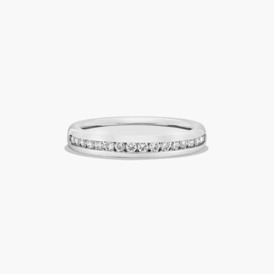 Platinum  Channel Set Diamond Anniversary Ring (0.25 CTW - H-I / SI1-SI2)