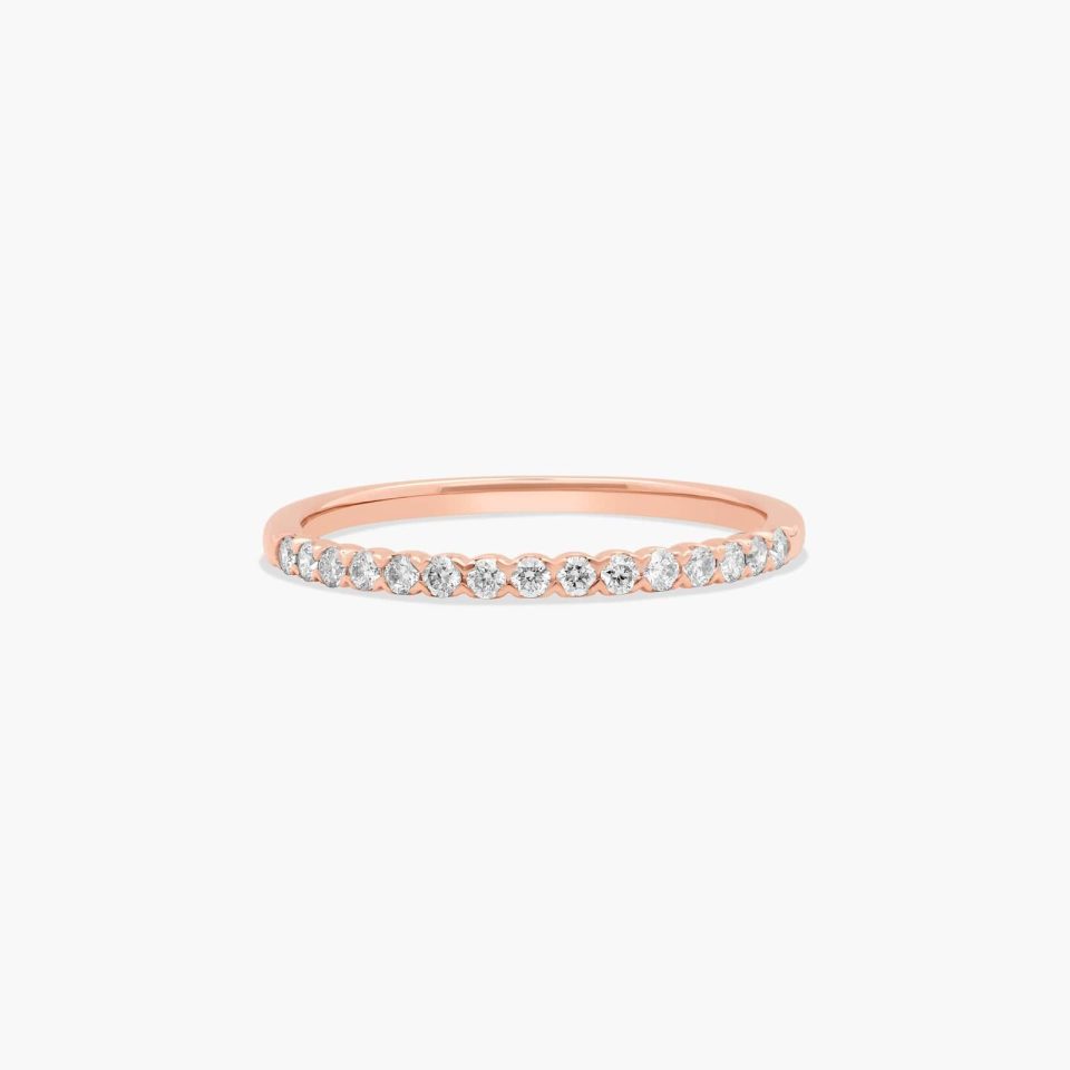 14K Rose Gold Fishtail Diamond Ring (0.20 CTW)