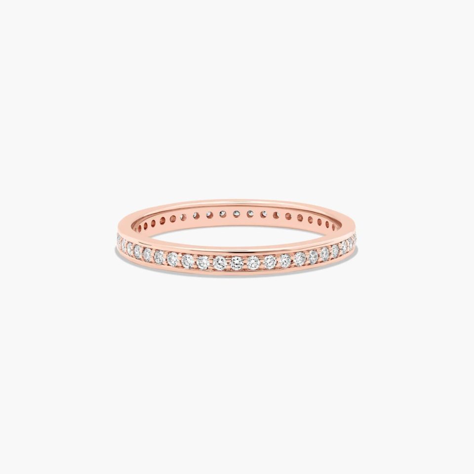 14K Rose Gold Pavé Diamond Eternity Ring