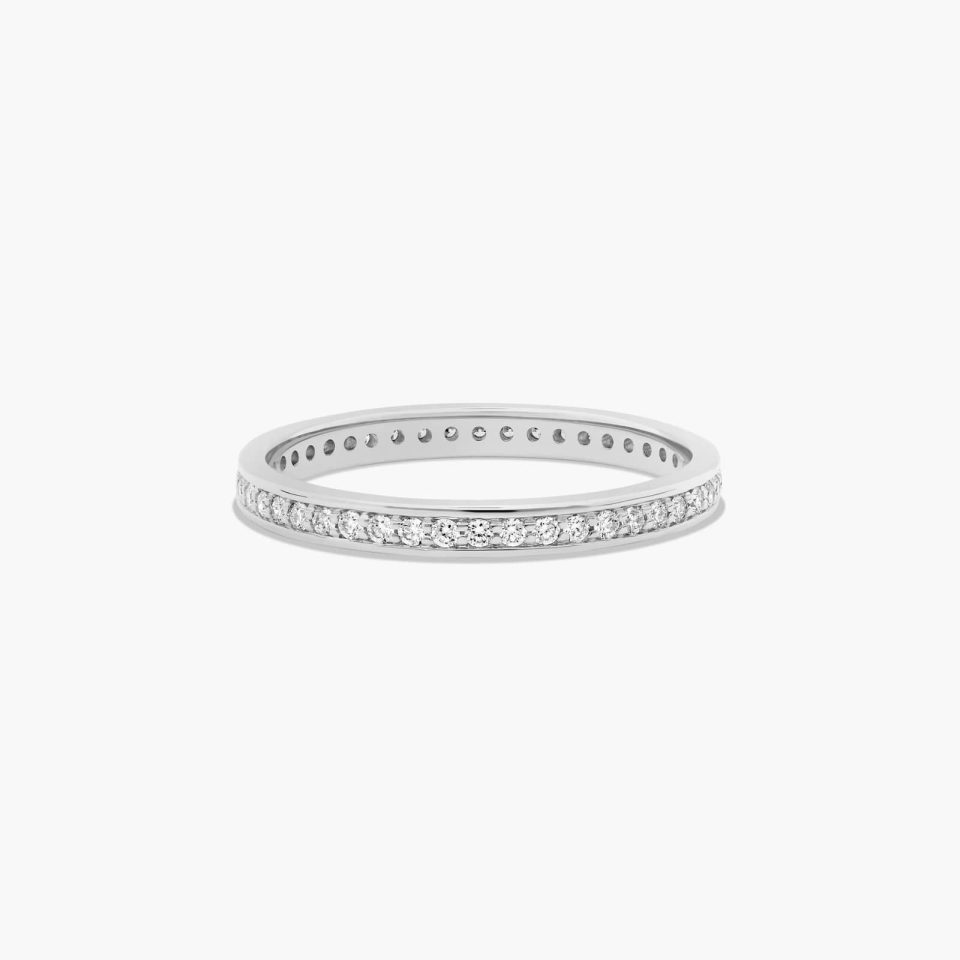 18K White Gold Pavé Diamond Eternity Ring