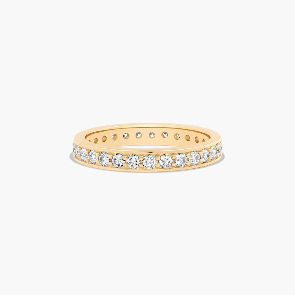 18K Yellow Gold Pavé Diamond Eternity Band (.60 CTW.)