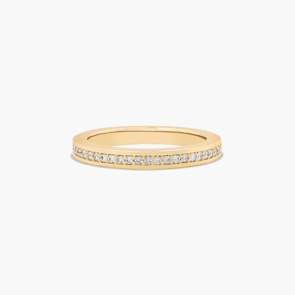 18K Yellow Gold 0.20CTW. Pavé Diamond Wedding Ring