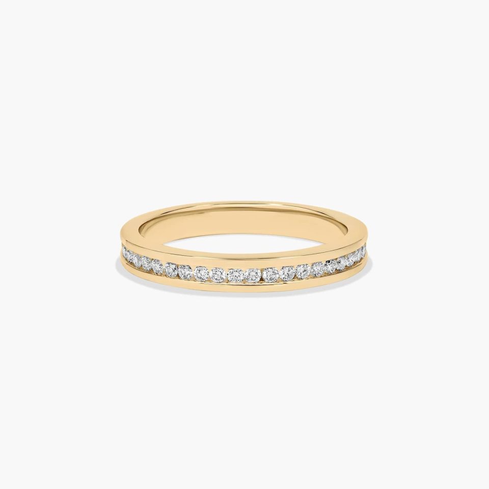 18K Yellow Gold Channel Set Diamond Wedding Band (.25 CTW.)