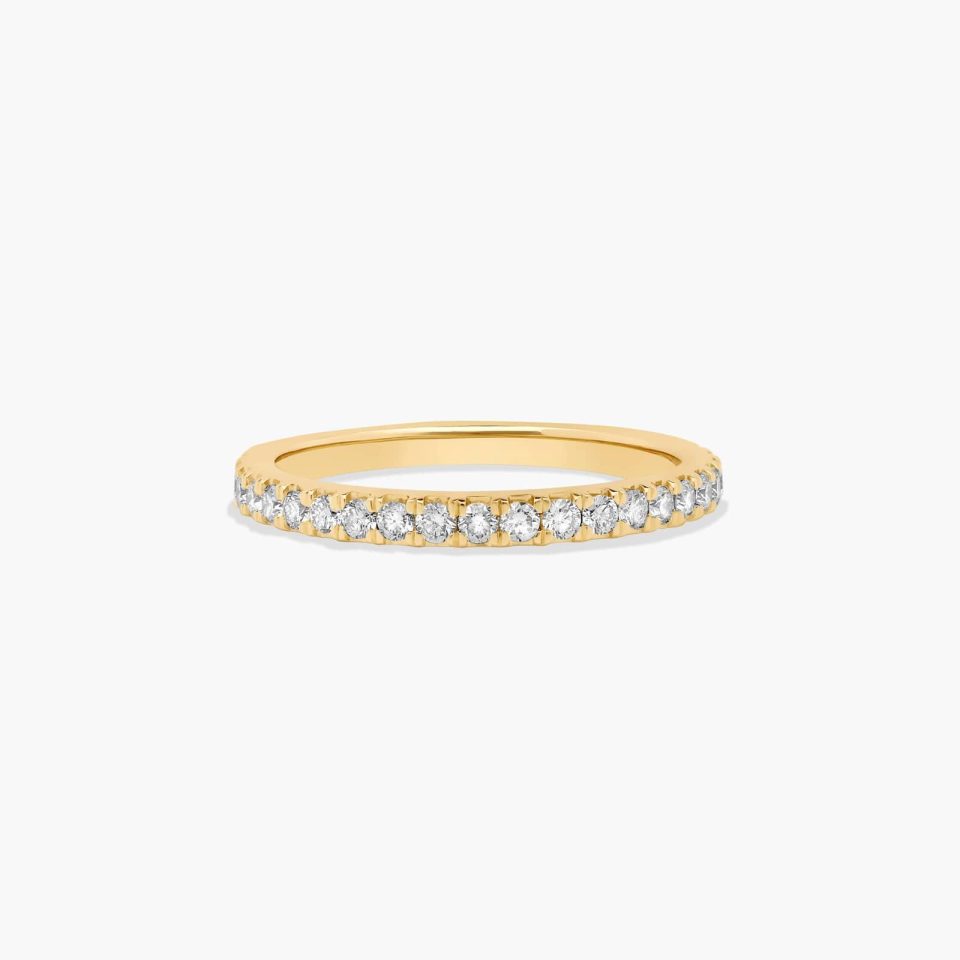 18K Yellow Gold Common Prong Diamond Wedding Ring (.37 CTW.)