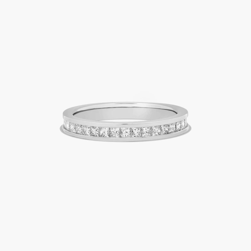 18K White Gold Channel Set Diamond Wedding Ring (.63 CTW.)