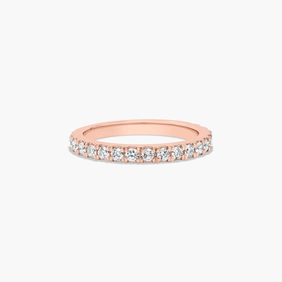 14K Rose Gold Split Prong Diamond Wedding Ring (.45 CTW.)