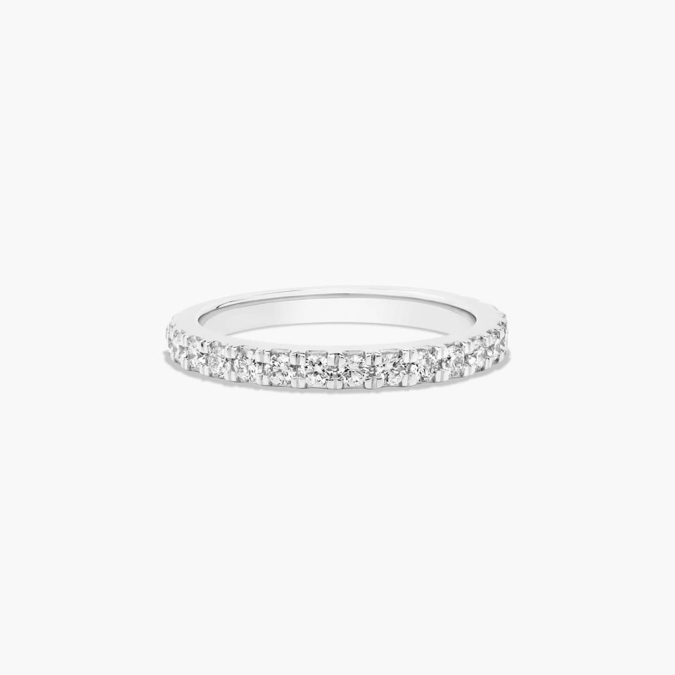 18K White Gold Split Prong Diamond Wedding Ring (.45 CTW.)