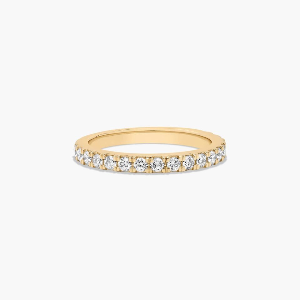 14K Yellow Gold Split Prong Diamond Wedding Ring (.45 CTW.)