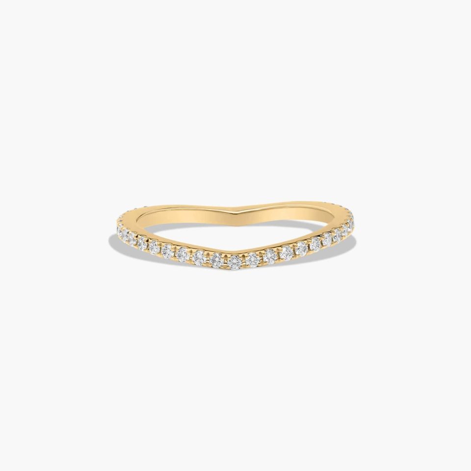 18K Yellow Gold Crest Diamond Ring
