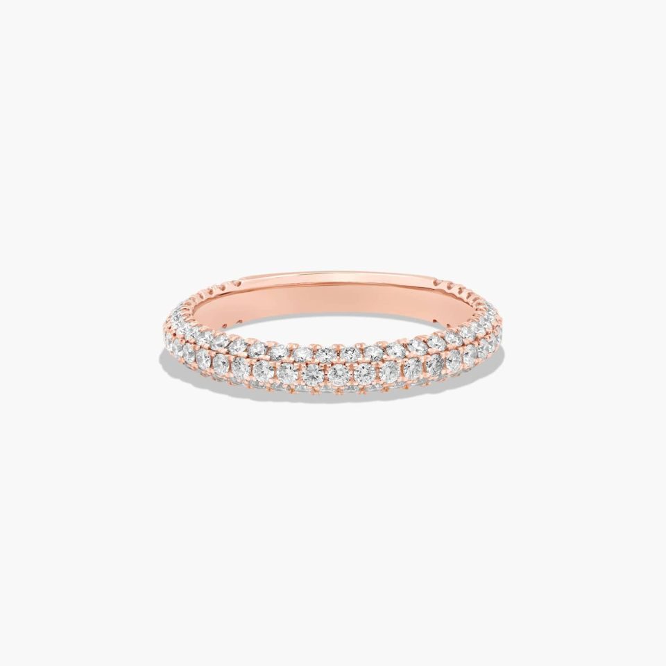 14K Rose Gold Trio Matching Wedding Band