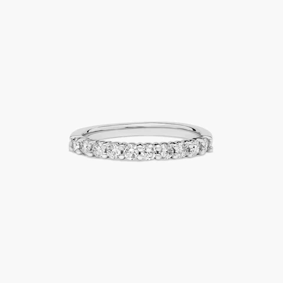 18K White Gold Prong Set Diamond Wedding Ring (.30 CTW.)