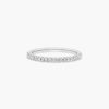 18K White Gold Flush Fit Pavé Wedding Ring