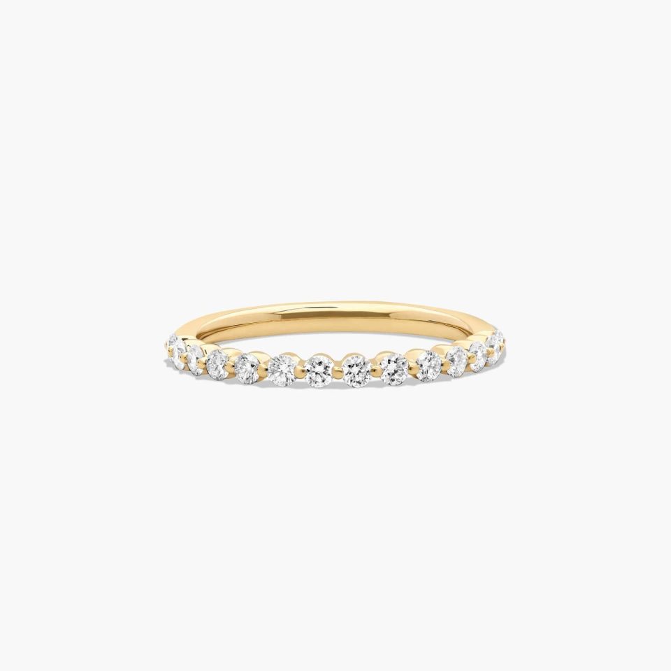 18K Yellow Gold Diamond Escalade Wedding Ring