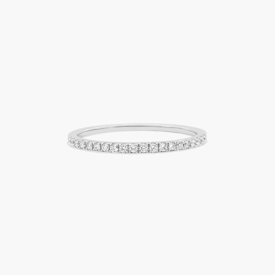Platinum Single Row Diamond Ring