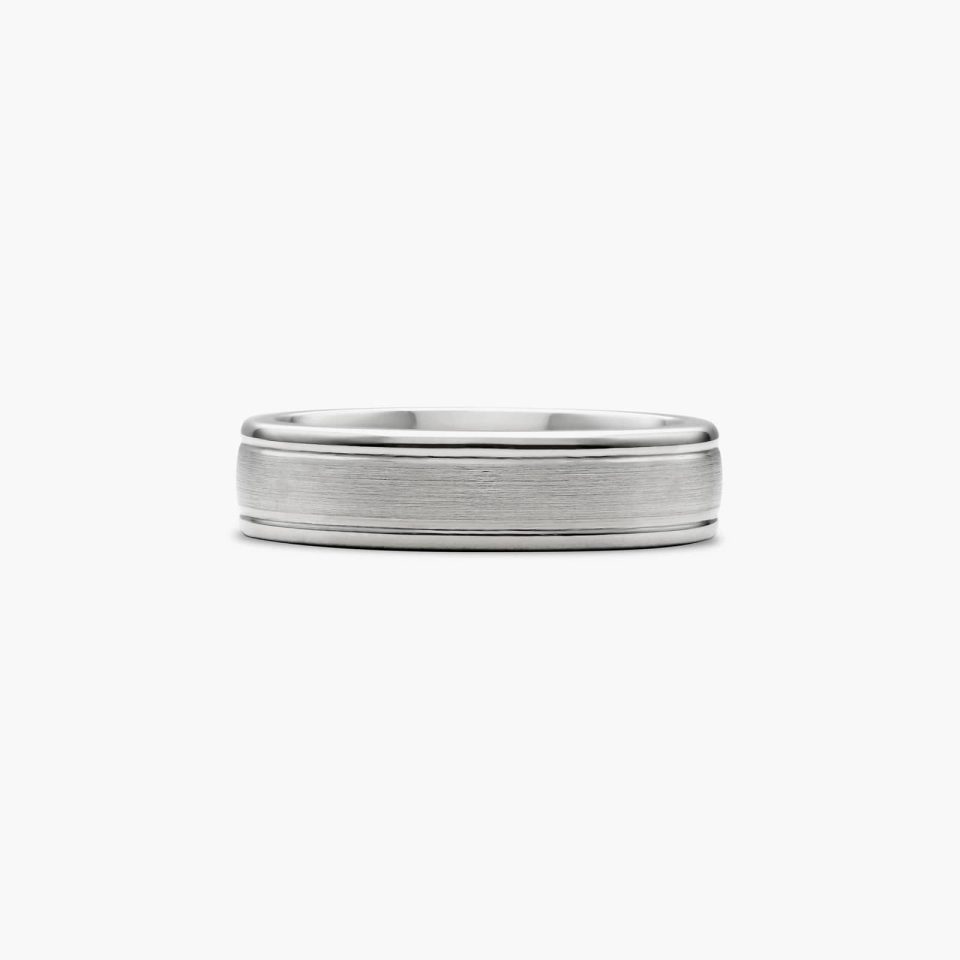 Cobalt Chrome 6mm Comfort Fit Satin Finished Round Edge Ring