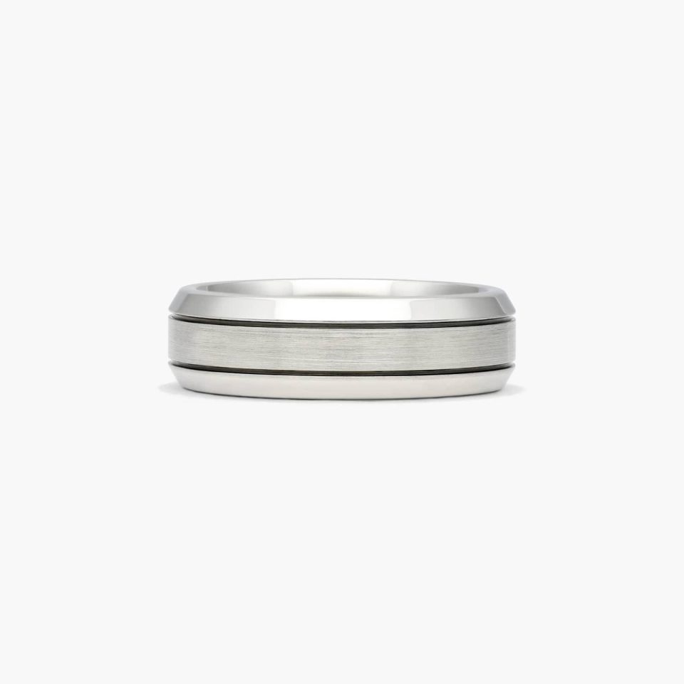 Cobalt Chrome 7mm Comfort Fit Satin Finished Blackened Ring