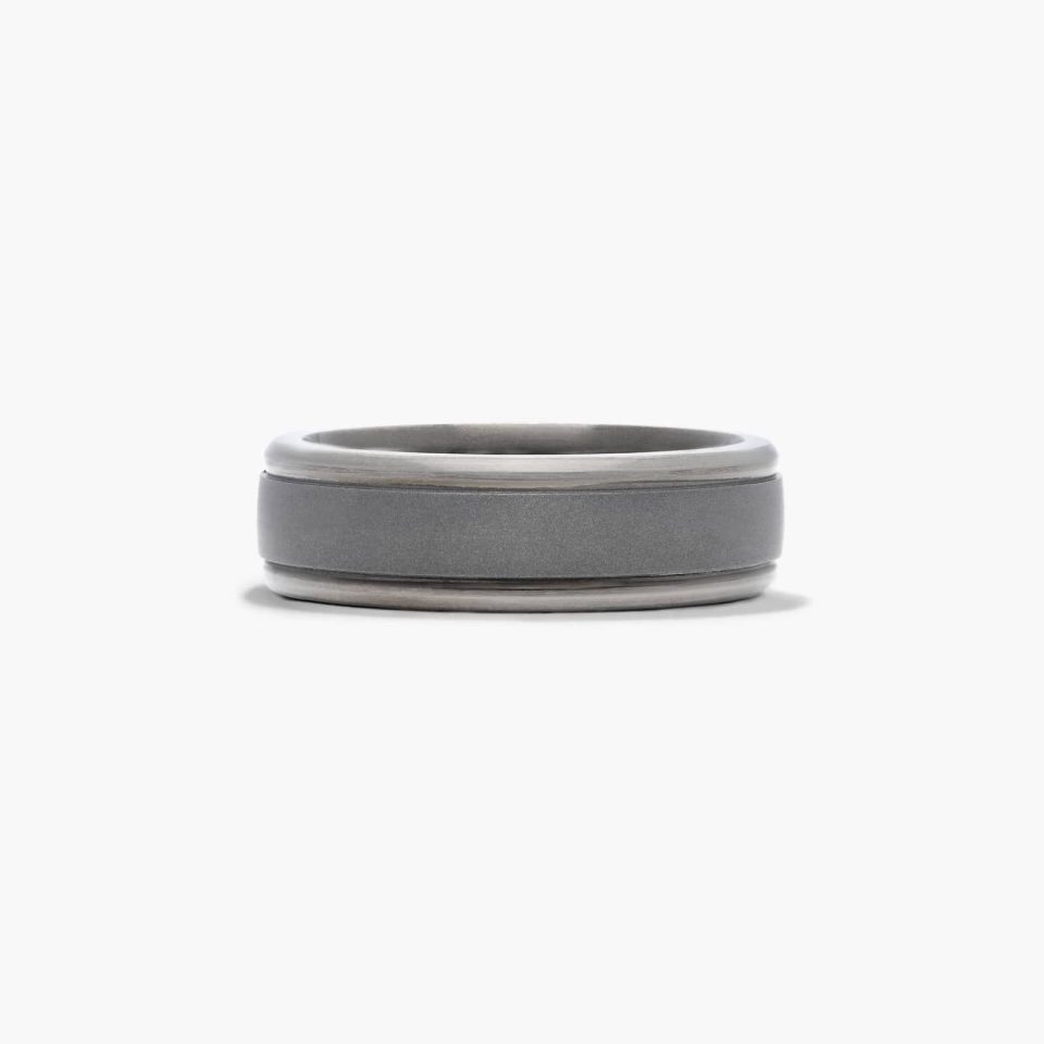 Tantalum 7mm Satin Center Band