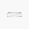 14K White Gold 6mm Comfort-Fit High Polished Beveled Edge Band