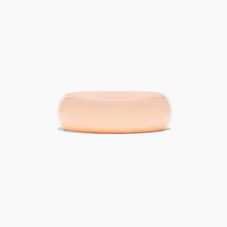 14K Rose Gold 7mm Slightly Domed Comfort Fit Wedding Ring