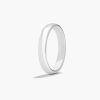 14K White Gold 3.5mm Slightly Flat Comfort Fit Wedding Ring
