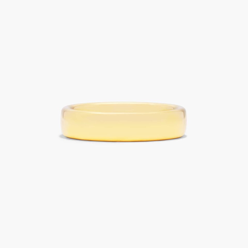 14K Yellow Gold 5.5mm Slightly Flat Comfort Fit Wedding Ring