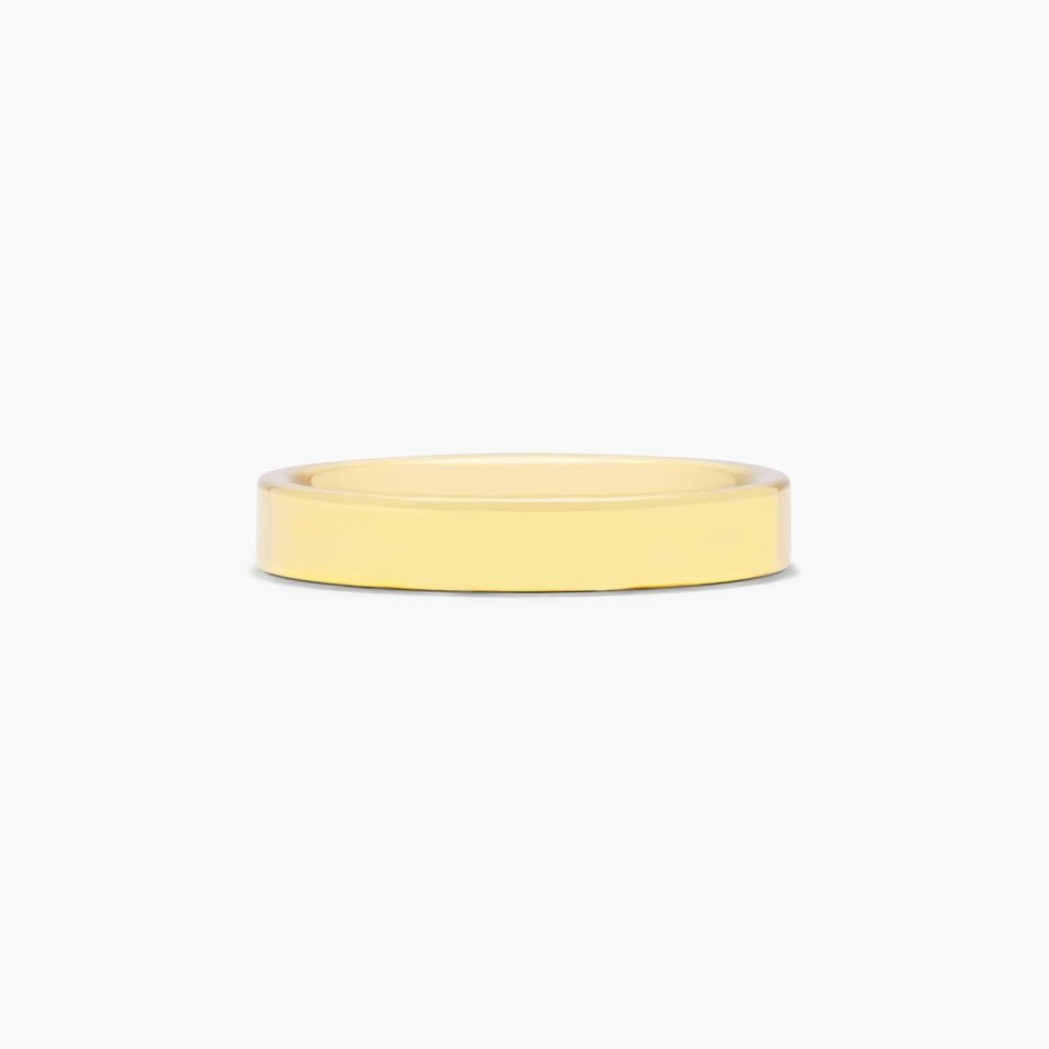 14K Yellow Gold 4mm Flat Comfort Fit Wedding Ring