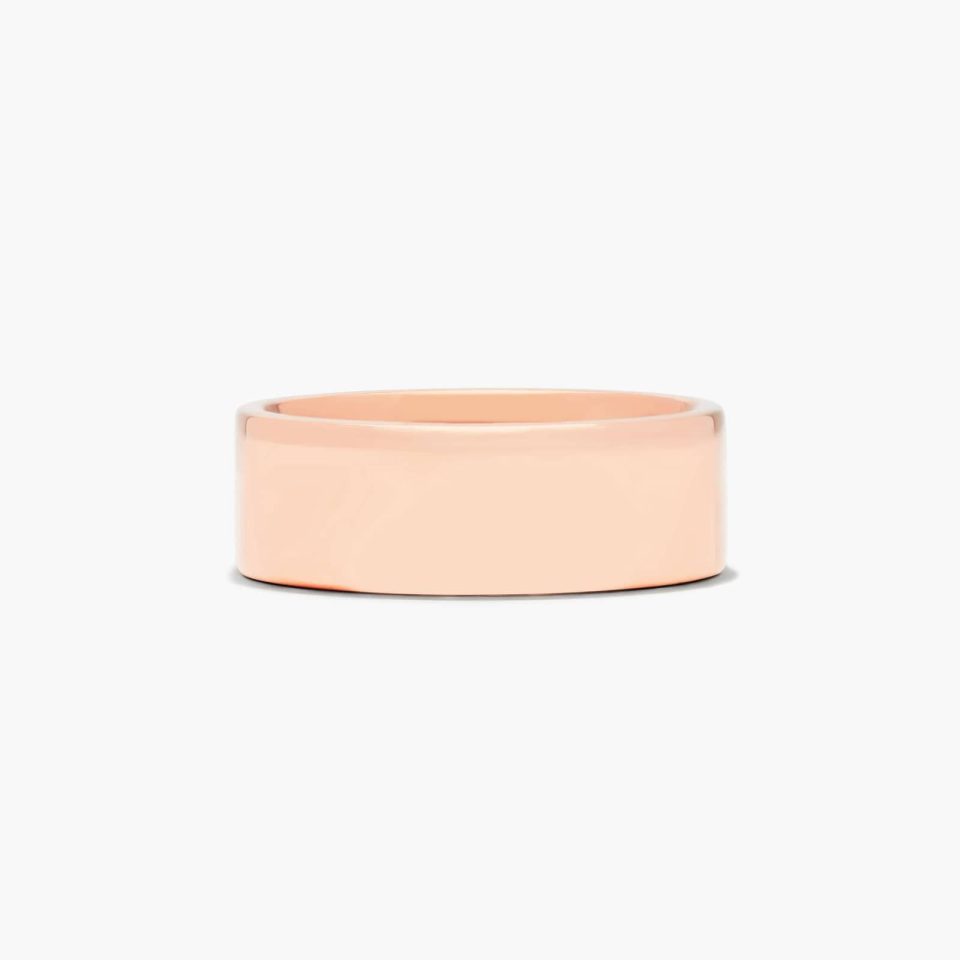 14K Rose Gold 8mm Flat Comfort Fit Wedding Ring
