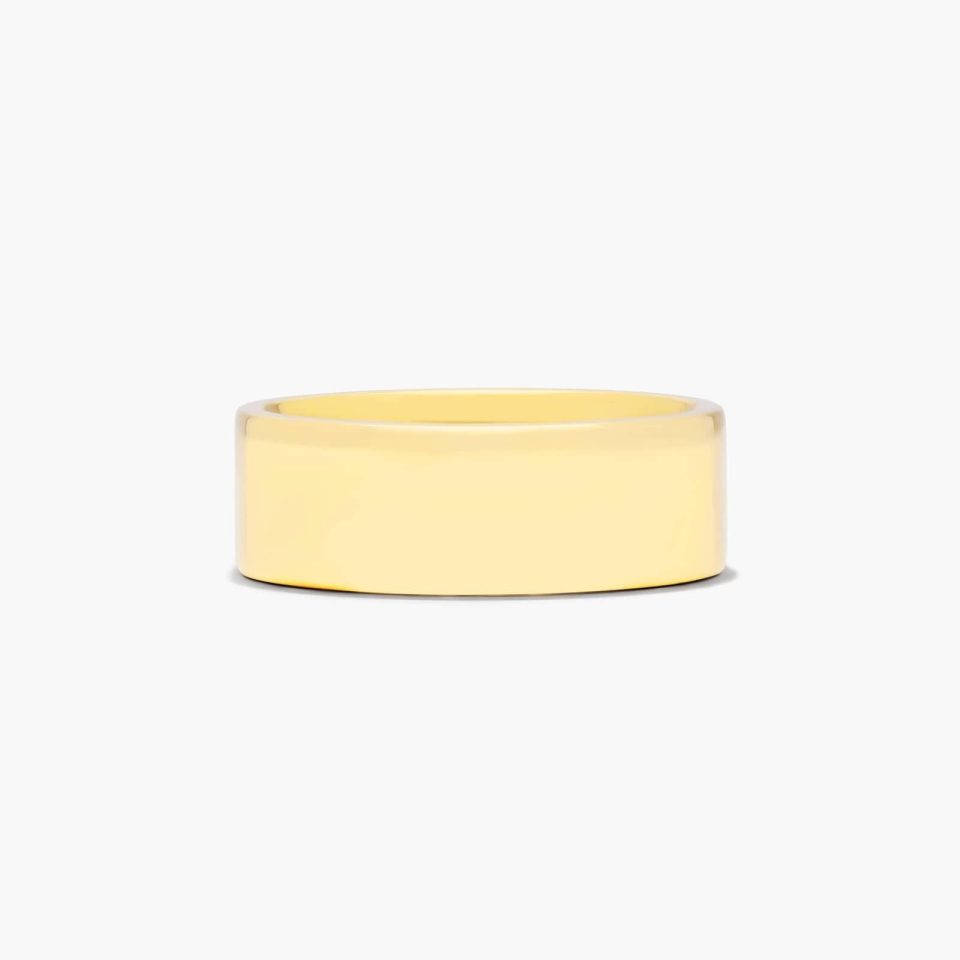 14K Yellow Gold 8mm Flat Comfort Fit Wedding Ring