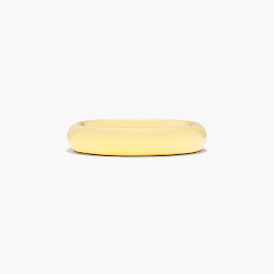 14K Yellow Gold 4mm High Dome Comfort Fit Wedding Ring
