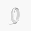 14K White Gold 5mm High Dome Comfort Fit Wedding Ring
